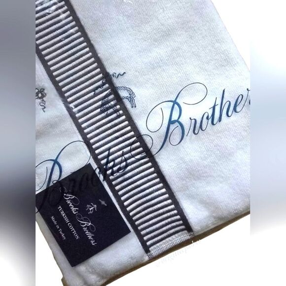 BROOKS BROTHERS Hand Turkish Towels Set Of 2 - Picture 2 of 6